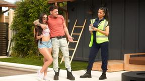 ”Madison Wilde & Roxie Sinner Sexy Car 3some with Victor Ray”