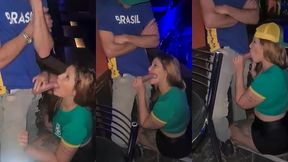 fiz um boquete em desconhecido em festa na comemoracao do jogo do brasil