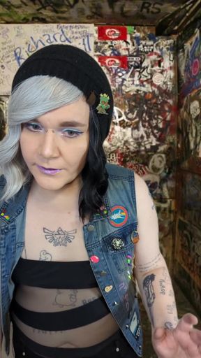 Rude Filthy Punk Slut Sneaks Off Mid-Show to Get Wrecked in the Bathroom 🚽💀 (Trans Babe)