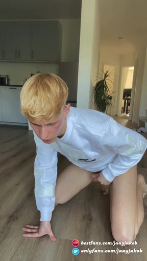 Must-share moment from &quot;Blonde soccer player jerks off with inserted anal plug&quot;
