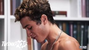 TWINKPOP - Marco Alessandro Bends Joey Mills Over And Pounds Him Through The Shelves In The Library