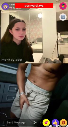 Curious teen reacts to amateur homemade action