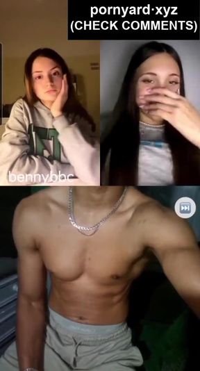 Amateur webcam model reacts to homemade footage