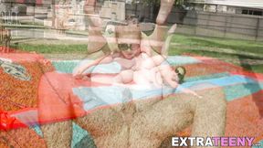 ”Sexy summer outdoor dick sucking on my parents backyard”