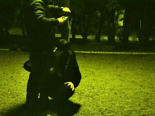 me on a leash like a dog whilst the traffic passes around us and anyone can run into us... good.