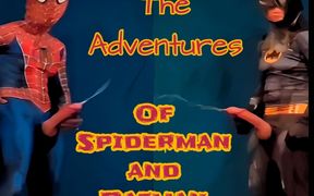 A Freebie for New Subscribers Batman and Spidermam Face-off for a Battle to See Who Has the Bigger Big Cock and Big Cumshot