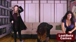 Hot pizza deliveries collide with wild strip panty sluts