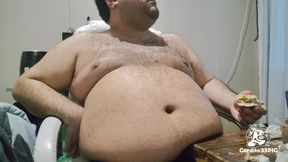 Greedy Fat Pig Won't Stop Eating and Masturbating