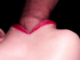 She milked me with her mouth. Cum in mouth close up