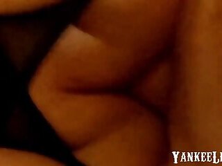 POV her tight shaved teen pussy was gripping his big dick so hard she made him cum too fast