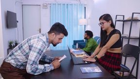 Indian Beautiful Girl Sex with Her Office Boy Hardcore Sex
