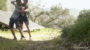 Lovely couple gets horny after hiking