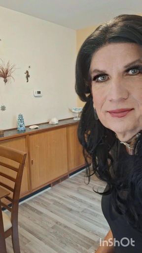 T Girl slut Jenni plays with herself