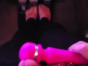 goth femboy cums hard and self post orgasm torture