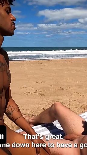 After Fucking His Gay Friend, Straight Dude Plows a Black Stud at the Beach   Clip 1