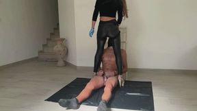 Mistress Anastasia fucks her slutty slave in the ass