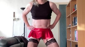 Cute Sissy Whore Learns to Dance from a Sassy Shemale Hooker