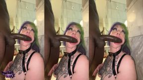 Sucking & Riding MONSTER BBC! Footjob Finish