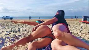 Public outdoor POV anal fucking with big booty MILF