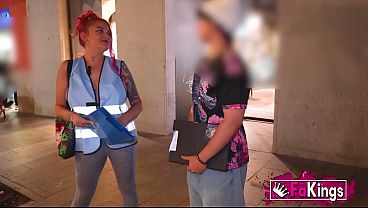 Street Porn Poll picks up guy for sex. Rebeca Adams, shameless busty redhead on FAKings