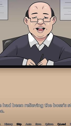 Hazelnut Latte: Tranny Is Sucking of Her Boss Under the Table While He Is on a Video Call - Episode 22