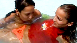 S culpted Sleek Sensations Megan and Samanthas Riveting Poolside Encounter