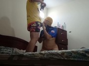 Colombia vs United States - Colombian stepson fucks his gringa stepmother, real homemade.