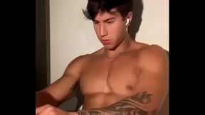 Latin Gay Guy Can't Get Enough Of Jacking Off In Hot Cum Session