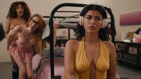 Eva Maxim's Forbidden Dorm Desire in a Steamy Gloryhole Play