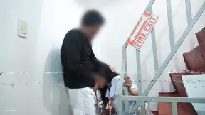 Risky Public Outdoor Sex, Hardcore Fucked Student Rider Fire Exit