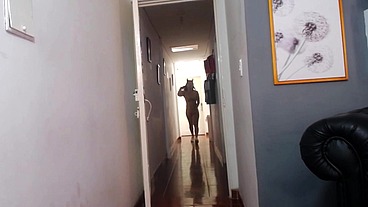 TS Angelique - funny nude jokes and some troubles with a broken cam