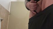 Grandpa Wearing Panties in public restroom