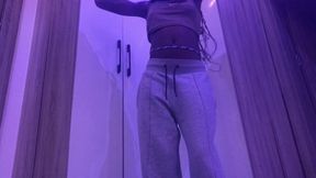 Sexy Slim Ebony POV Shakes Her Curves in a Teasing Dan