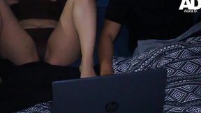 Stepsiblings Caught Watching Porn Together Get Fucking Horny, Begging Cheating GF to Keep it Secret