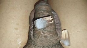 Ice on the penis