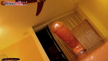 Huge Dildo in the ass of a man ( Ass Monkey ) Angle 1of2