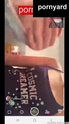 Teen amateur webcam fun with a surprise reaction
