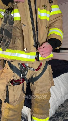 Firefighter babe gets a wild fantasy fulfilled