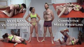 VeVe vs Girth Brooks: Competitive Mixed Wrestling (Aug 2025)