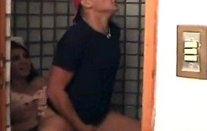 Boy fucked in a public toilette