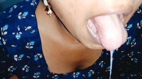 Real homemade cum in mouth blowjob with face fuck indian bhabhi best blowjob home made video