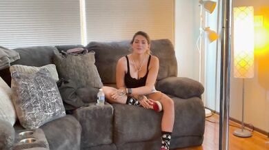 Amateur stripper strips raw cums POV joi alone after club