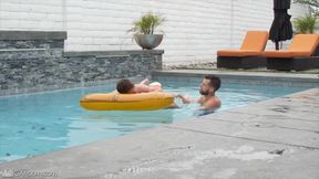 Twink oiled up under the summer sun his tight hole stretched raw