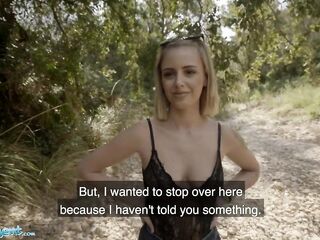 Public Agent Cute Spanish Blond Lya Missy Drilled in the Forest