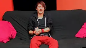 Cute emo twink Andy Kay wanks out his wad in his room