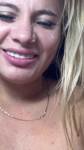 Captivating moment from &quot;She surprises her boyfriend with his friend and they end up in a wild threesome&quot;