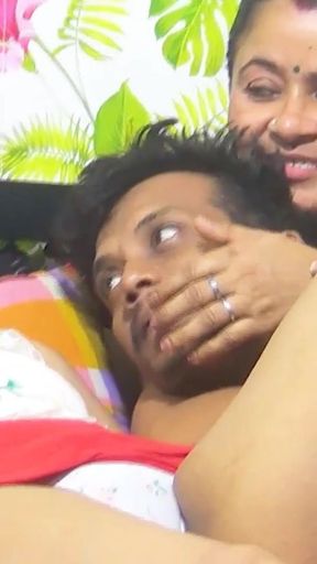 Iconic moment from &quot;Indian desi hot two house wife time spend with a hot boy..&quot;