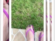 @tici_feet playing with my pink havaianas (preview)