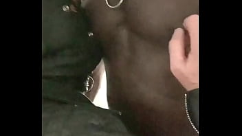 Interracial BDSM: Submissive Leather Lad Orders to Commence with Hot Muscle Titplay
