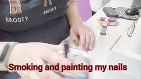 Smoking and painting my nails - SGL045